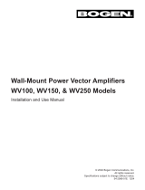 Bogen WV100 Wall Mount Power Vector Amplifiers User manual