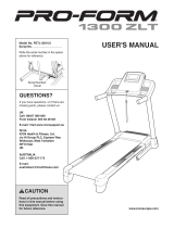 Pro-Form 905 Zlt Treadmill User manual
