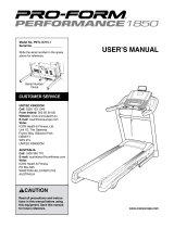 Pro-Form performance 1850 PETL14715.0 User manual