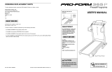 Pro-Form 365p Treadmill User manual