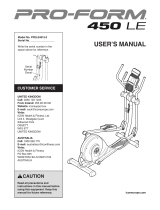 ProForm 450 LE User manual