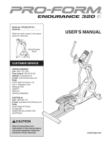 ProForm ENDURANCE 320 E User manual