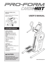 ProForm CARDIO HIT User manual