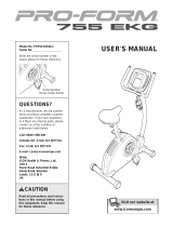 ProForm 455 Ekg Bike User manual