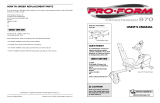 ProForm Crosstrainer 970 User manual