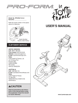 Pro-Form LE TOUR DE FRANCE User manual