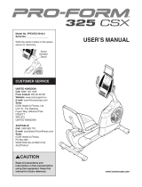 ProForm PFEVEX74916 Owner's manual