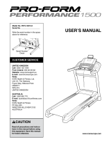 ProForm 1500 Interactive Trainer User manual