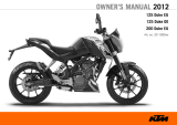 KTM 125 Duke DE Owner's manual