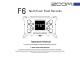 Zoom F6 MultiTrack Field Recorder Operation Owner's manual