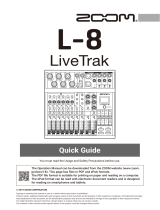Zoom LiveTrak L-8 Quick start guide