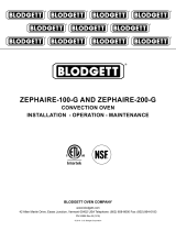 Blodgett ZEPHAIRE-100-G Owner's manual