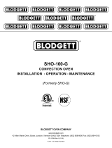 Blodgett SHO-100-G Owner's manual