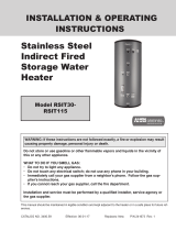 Raypak RSIT30-RSIT115 Operating instructions