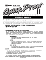 Bounty Hunter Quick Draw II Metal Detector Owner's manual