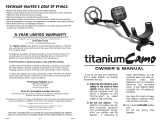 Bounty Hunter Titanium Metal Detector silver pole and 8" coil Owner's manual