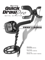 Bounty Hunter Quick Draw Pro Metal Detector Owner's manual