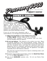 Bounty Hunter Discovery 2200 Metal Detector Owner's manual