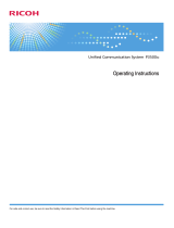 Savin RICOH Unified Communication System P3500M Operating instructions