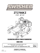 Swisher ZT2766KZ Owner's manual