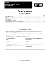 Bryant 619PHA Owner's manual