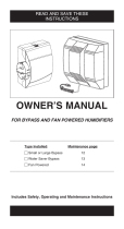Bryant HUMCRLFP Owner's manual