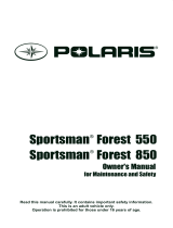 Polaris Sportsman 550/550 EPS / Sportsman 850 XP/XP EPS Owner's manual