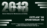 Polaris Youth Outlaw 90 / Sportsman 90 Owner's manual