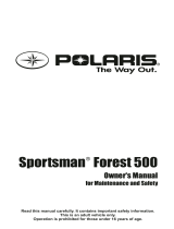 Polaris Sportsman Forest 500 Owner's manual