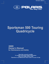 ATV or Youth Sportsman 500 Touring Quadricycle User manual