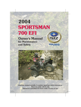 ATV or Youth Sportsman 700 EFI Owner's manual