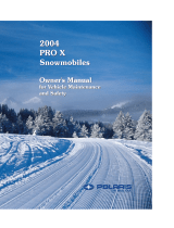 Polaris PRO X Owner's manual