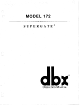 dbx 172 Owner's manual