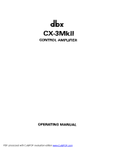 dbx CX-3-mkII Owner's manual