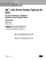 3M Cold Shrink Rubber Splice Kit 5553, Tape/Wire/UniShield® Shielding, 5/8 kV, 500-1000 kcmil (Cu or Al), 23 in, 1/Case Operating instructions