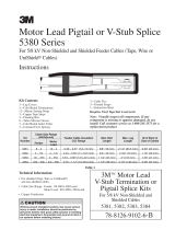 3M Motor Lead Pigtail or V-Stub Splice 5383, 5-8 kV, Feeder: 1/0 AWG-250 kcmil, Motor Lead: AWG-250 kcmil , 1/Case Operating instructions