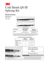 3M Cold Shrink QS-III Splice Kit 5467A-1/0-AL, CN and JCN Cable, 35 kV, 1/case Operating instructions