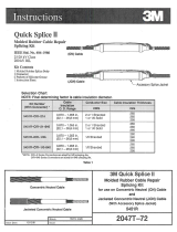 3M QS-II Molded Rubber Splice 5451R-CIR-21-840, CN and JCN Cable, 25/28 kV, 2-1 AWG Stranded, 1-1/0 AWG Solid, 1/case Operating instructions