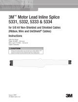 3M Motor Lead Inline Splice 5333, 5-8 kV, 1/0 AWG-250 kcmil (feeder), 2 AWG-250 kcmil (motor lead), 1/case Operating instructions