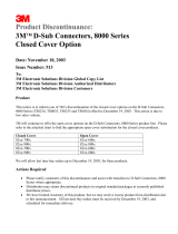 3M D Sub Plug, 8250 Series Important information