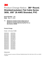 3M Round, Shielded/Jacketed, Flat Cable, 3659 Series Important information
