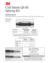 3M Cold Shrink QS-III Splice Kit 5468A-WG, 350-1000 kcmil (185-500 mm2), 1/case Operating instructions
