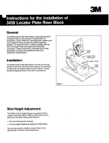 3M Locator Plate Riser Block, 3458 Operating instructions