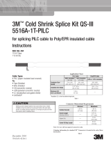 3M Cold Shrink Single-Conductor Transition Joint QS-III, CN, JCN, 5516A-IT-PILC kit, Longitudinally Corrugated, 15 kV, 1/case Operating instructions