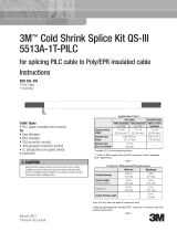 3M Cold Shrink Single-Conductor Transition Joint QS-III, 5513A-IT-PILC kit, CN, JCN, Longitudinally Corrugated, 15 kV, 1/case Operating instructions