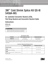 3M Cold Shrink QS-III Splice Kit 5458A-WG, CN and JCN Cable, 25/28 kV, 1 per case Operating instructions