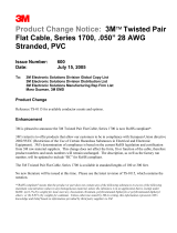 3M Twisted Pair Flat Cable, 1700 Series Important information