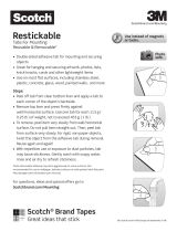 3M Restickables, Clear, Multiple Sizes Operating instructions