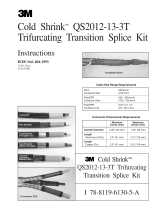 3M Cold Shrink Transition Splice Kit QS2012/13-3T, CN, JCN, 15 kV, 1/case Operating instructions