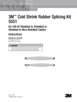 3M Cold Shrink Rubber Splice Kit 5551, Tape, Wire, Unishield, 5/8 kV, Standard, 1/case Operating instructions